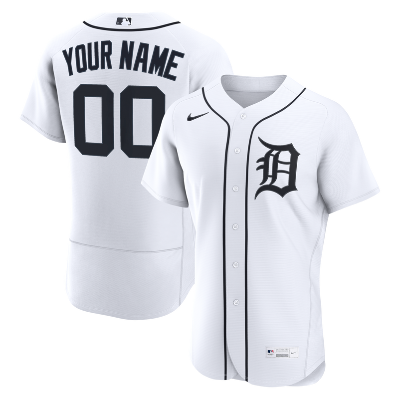 Detroit Tigers Baseball Jersey, White Authentic Home Sportswear Jersey Shirt, Lightweight Breathable Athletic Jersey, Casual Gift for Men