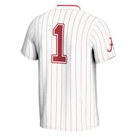 Alabama Crimson Tide Softball Jersey, White Fashion Sportswear Jersey Shirt, Lightweight Breathable Athletic Jersey, Casual Gift for Men
