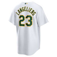 Shea Langeliers Athletics Baseball Jersey, White Replica Sportswear Jersey Shirt, Lightweight Breathable Athletic Jersey, Casual Gift for Men
