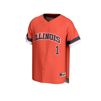 Illinois Fighting Illini Baseball Jersey, Orange Fashion Sportswear Jersey Shirt, Lightweight Breathable Athletic Jersey, Casual Gift for Men