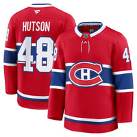 Lane Hutson Montreal Canadiens Hockey Jersey, Red Premium Home Sportswear Jersey Shirt, Long Sleeve Hockey Sweater Jersey, Casual Gift for Men