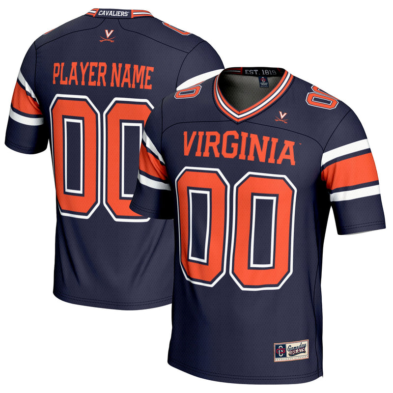 Virginia Cavaliers Football Jersey, Navy Sportswear Jersey Shirt, Lightweight Breathable Athletic Jersey, Casual Gift for Men, Style 200425394