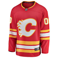 Calgary Flames Hockey Jersey, Red Breakaway Home Sportswear Jersey Shirt, Long Sleeve Hockey Sweater Jersey, Casual Gift for Men, Style 3273704
