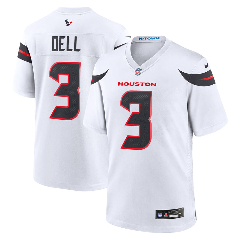 Tank Dell Houston Texans Football Jersey, White Game Sportswear Jersey Shirt, Lightweight Breathable Athletic Jersey, Casual Gift for Men