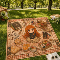 Orihime's Quiet Picnic - Sakura-Bordered Floor Composition