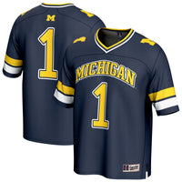 Michigan Wolverines Football Jersey, Navy Sportswear Jersey Shirt, Lightweight Breathable Athletic Jersey, Casual Gift for Men, Style 202219874