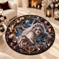 Through the Glass - Gothic Bride Reaching Out Round Rug