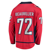 Anthony Beauvillier Washington Capitals Hockey Jersey, Red Sportswear Jersey Shirt, Long Sleeve Hockey Sweater Jersey, Casual Gift for Men