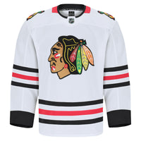 Chicago Blackhawks Hockey Jersey, White Authentic Away Sportswear Jersey Shirt, Long Sleeve Hockey Sweater Jersey, Casual Gift for Men