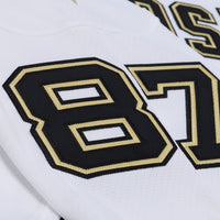 Sidney Crosby Pittsburgh Penguins Hockey Jersey, White Sportswear Jersey Shirt, Long Sleeve Hockey Sweater Jersey, Casual Gift for Men
