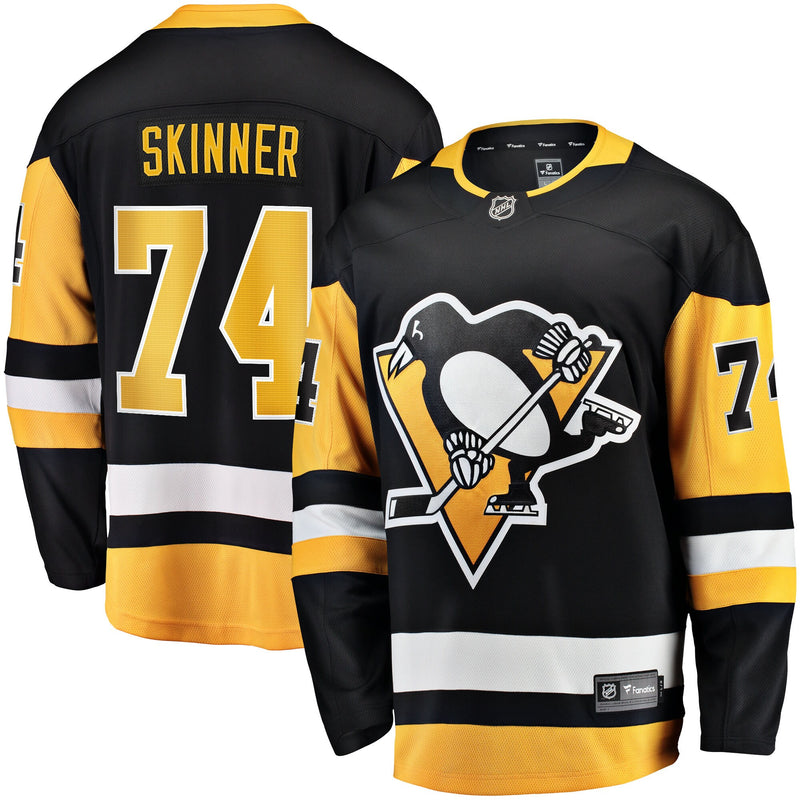 Stuart Skinner Pittsburgh Penguins Hockey Jersey, Black Sportswear Jersey Shirt, Long Sleeve Hockey Sweater Jersey, Casual Gift for Men