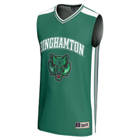 Binghamton Bearcats Basketball Jersey, Green Sportswear Jersey Shirt, Sleeveless Athletic Tank Jersey, Casual Gift for Men