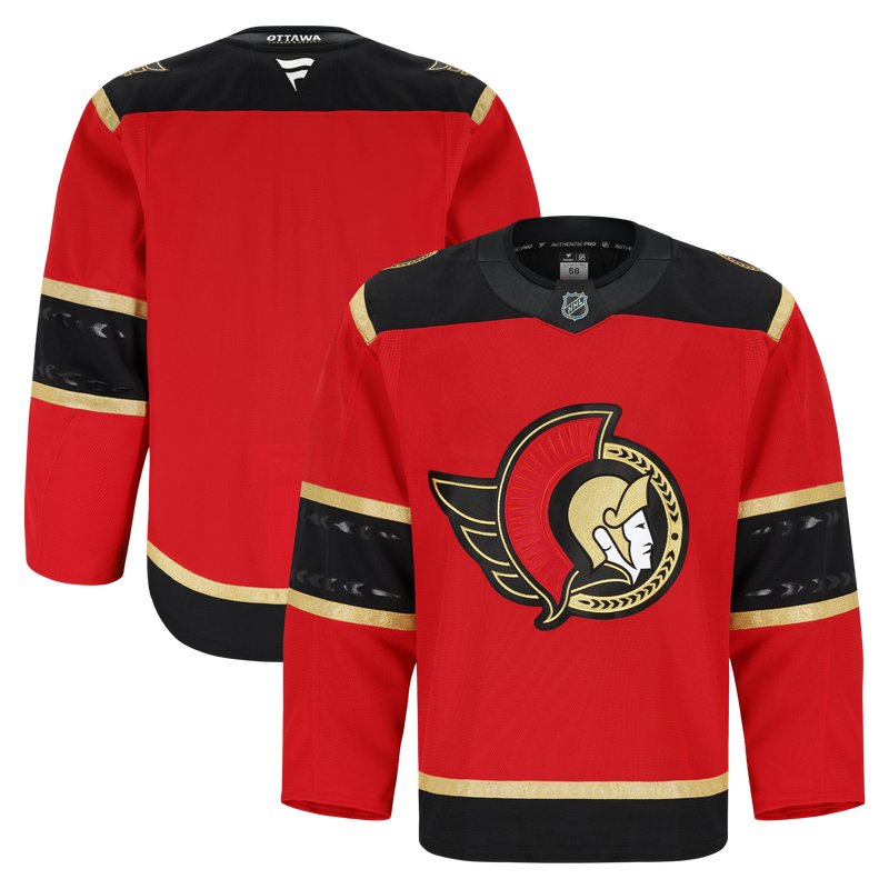 Ottawa Senators Hockey Jersey, Red Authentic Alternate Sportswear Jersey Shirt, Long Sleeve Hockey Sweater Jersey, Casual Gift for Men