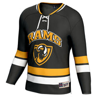 VCU Rams Hockey Jersey, Black Sportswear Jersey Shirt, Long Sleeve Hockey Sweater Jersey, Casual Gift for Men