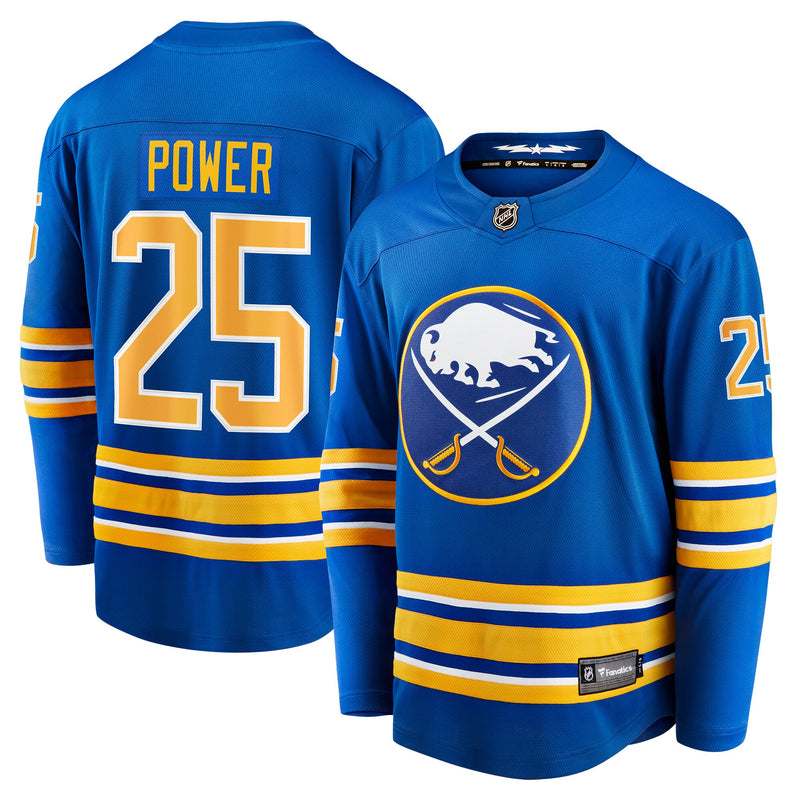 Owen Power Buffalo Sabres Hockey Jersey, Royal Breakaway Home Sportswear Jersey Shirt, Long Sleeve Hockey Sweater Jersey, Casual Gift for Men