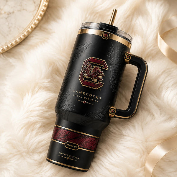 SC Crimson Crest - Black Field, Gold Line and Quiet Confidence - main