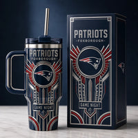 NE - Foxborough Deco Emblem, Navy and Silver Wraparound