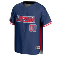 Arizona Wildcats Baseball Jersey, Navy Lightweight Sportswear Jersey Shirt, Lightweight Breathable Athletic Jersey, Casual Gift for Men