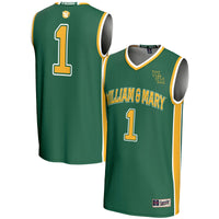William & Mary Tribe Basketball Jersey, Green Lightweight Sportswear Jersey Shirt, Sleeveless Athletic Tank Jersey, Casual Gift for Men