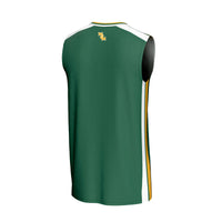 William & Mary Tribe Basketball Jersey, Green Sportswear Jersey Shirt, Sleeveless Athletic Tank Jersey, Casual Gift for Men