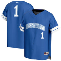 BYU Cougars Baseball Jersey, Royal Fashion Lightweight Sportswear Jersey Shirt, Lightweight Breathable Athletic Jersey, Casual Gift for Men