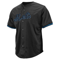 New York Mets Baseball Jersey, Black Fashion Sportswear Jersey Shirt, Lightweight Breathable Athletic Jersey, Casual Gift for Men