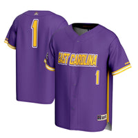 ECU Pirates Baseball Jersey, Purple Sportswear Jersey Shirt, Lightweight Breathable Athletic Jersey, Casual Gift for Men, Style 201180019