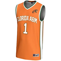 Florida A&M Rattlers Basketball Jersey, Orange Lightweight Sportswear Jersey Shirt, Sleeveless Athletic Tank Jersey, Casual Gift for Men