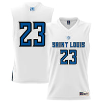 Saint Louis Billikens Basketball Jersey, White Lightweight Sportswear Jersey Shirt, Sleeveless Athletic Tank Jersey, Casual Gift for Men