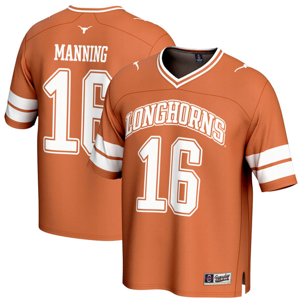 Arch Manning Texas Longhorns NIL Lightweight Football Player Jersey - Texas Orange