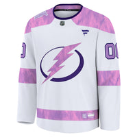 Tampa Bay Lightning Hockey Jersey, White Sportswear Jersey Shirt, Long Sleeve Hockey Sweater Jersey, Casual Gift for Men, Style 202532972