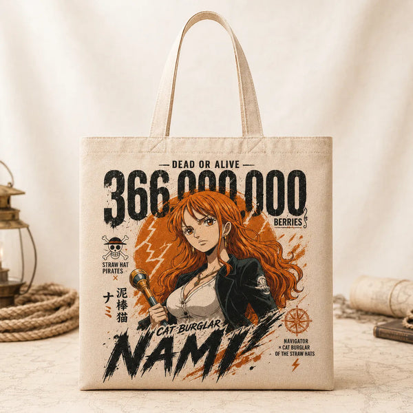 Dead or Alive - Nami, Bounty Poster Graphic in Rust and Ink - main