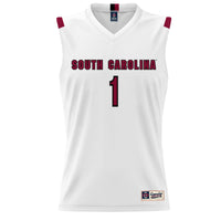 South Carolina Gamecocks Basketball Jersey, White Sportswear Jersey Shirt, Sleeveless Athletic Tank Jersey, Casual Gift for Men, Style 200402978
