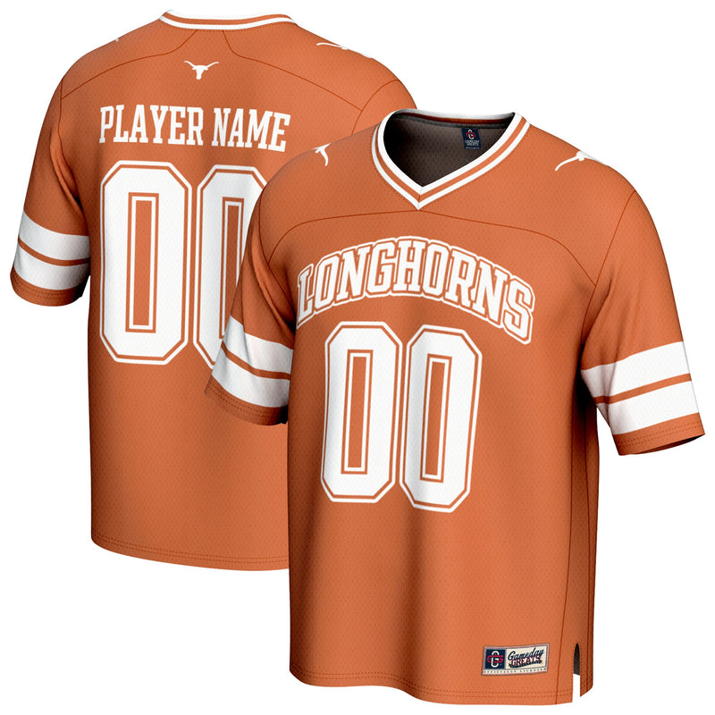 Texas Longhorns Football Jersey, Orange Sportswear Jersey Shirt, Lightweight Breathable Athletic Jersey, Casual Gift for Men, Style 202073218