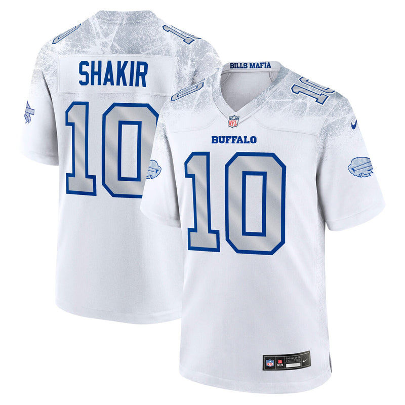 Khalil Shakir Buffalo Bills Football Jersey, White Game Sportswear Jersey Shirt, Lightweight Breathable Athletic Jersey, Casual Gift for Men