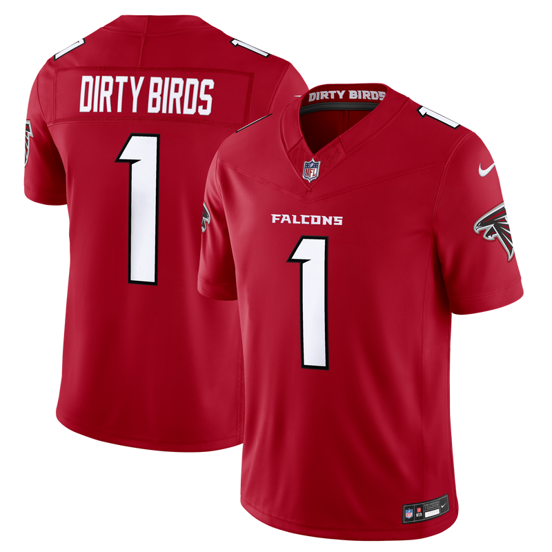 Dirty Birds Atlanta Falcons Football Jersey, Red Limited Sportswear Jersey Shirt, Lightweight Breathable Athletic Jersey, Casual Gift for Men