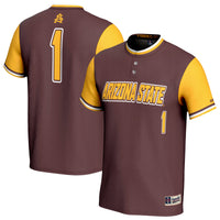 Arizona State Sun Devils Softball Jersey, Maroon Fashion Sportswear Jersey Shirt, Lightweight Breathable Athletic Jersey, Casual Gift for Men