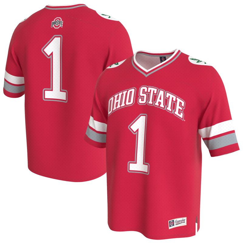 Ohio State Buckeyes Football Jersey, Scarlet Fashion Sportswear Jersey Shirt, Lightweight Breathable Athletic Jersey, Casual Gift for Men