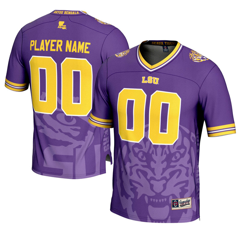 LSU Tigers Football Jersey, Purple Sportswear Jersey Shirt, Lightweight Breathable Athletic Jersey, Casual Gift for Men, Style 201093855