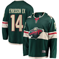 Joel Eriksson Ek Minnesota Wild Hockey Jersey, Green Breakaway Sportswear Jersey Shirt, Long Sleeve Hockey Sweater Jersey, Casual Gift for Men