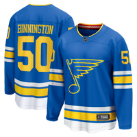 Jordan Binnington St. Louis Blues Hockey Jersey, Blue Breakaway Sportswear Jersey Shirt, Long Sleeve Hockey Sweater Jersey, Casual Gift for Men