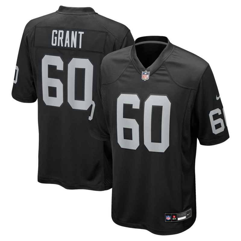 Charles Grant Las Vegas Raiders Football Jersey, Black Game Sportswear Jersey Shirt, Lightweight Breathable Athletic Jersey, Casual Gift for Men