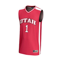 Utah Utes Basketball Jersey, Red Fashion Lightweight Sportswear Jersey Shirt, Sleeveless Athletic Tank Jersey, Casual Gift for Men