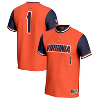 Virginia Cavaliers Softball Jersey, Orange Lightweight Sportswear Jersey Shirt, Lightweight Breathable Athletic Jersey, Casual Gift for Men