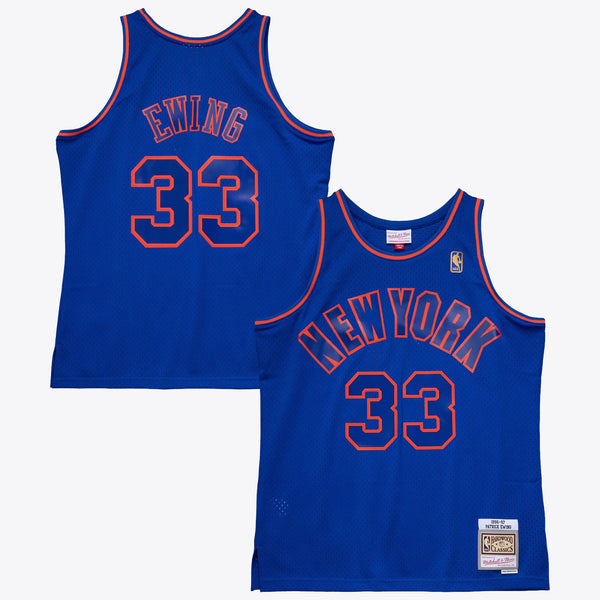 New York Knicks Patrick Ewing 1996 Swingman Authentic Jersey - Royal Blue