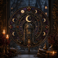Moonlit Cathedral - A Circular Study in Night and Stillness