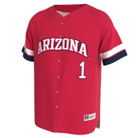 Arizona Wildcats Baseball Jersey, Red Sportswear Jersey Shirt, Lightweight Breathable Athletic Jersey, Casual Gift for Men, Style 204688203