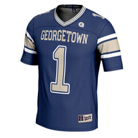 Georgetown Hoyas Football Jersey, Navy Sportswear Jersey Shirt, Lightweight Breathable Athletic Jersey, Casual Gift for Men, Style 200425367