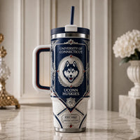 UCONN Heritage Crest - Navy and Ivory Wraparound Tumbler