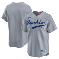 Brooklyn Dodgers Gray Cooperstown Collection Limited Baseball Jersey, Sportswear Jersey Shirt, Lightweight Athletic Jersey, Casual Gift for Men